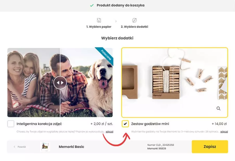 zestaw gadzetow mini dla memorkow