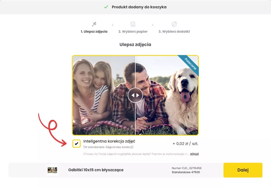 gdzie wybrac inteligentna korekcje zdjec na odbitkach