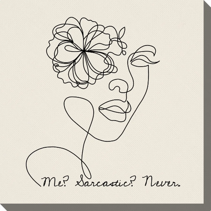 Fotoobraz Kobieta one line - kwiat