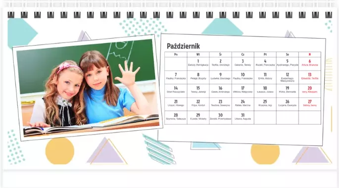 kalendarz biurkowy do szkoly