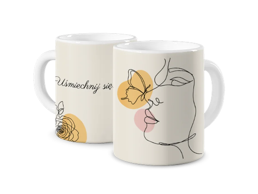 Fotokubek Kobieta one line - radość