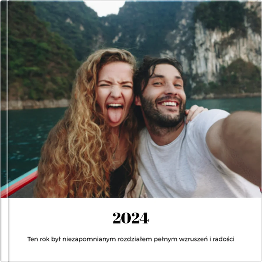 minimalistyczna okladka fotoksiazki na podsumowanie roku
