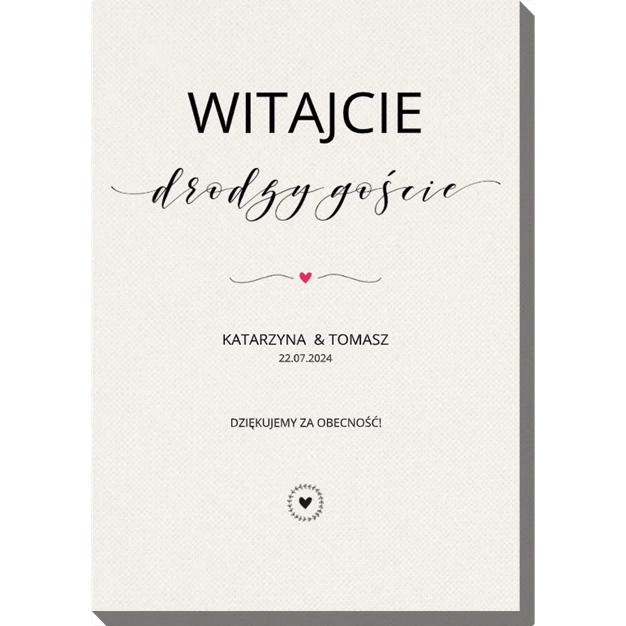 Mili Goście - tablica powitalna