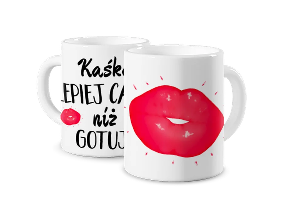 kubek z zabawnym szablonem dla dziewczyny