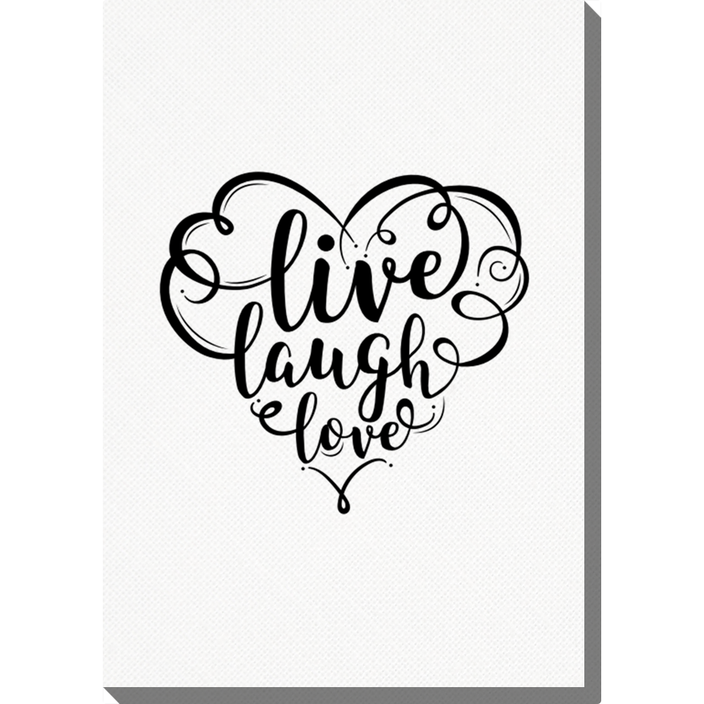 Obraz 20x30 cm - Live Laugh Love