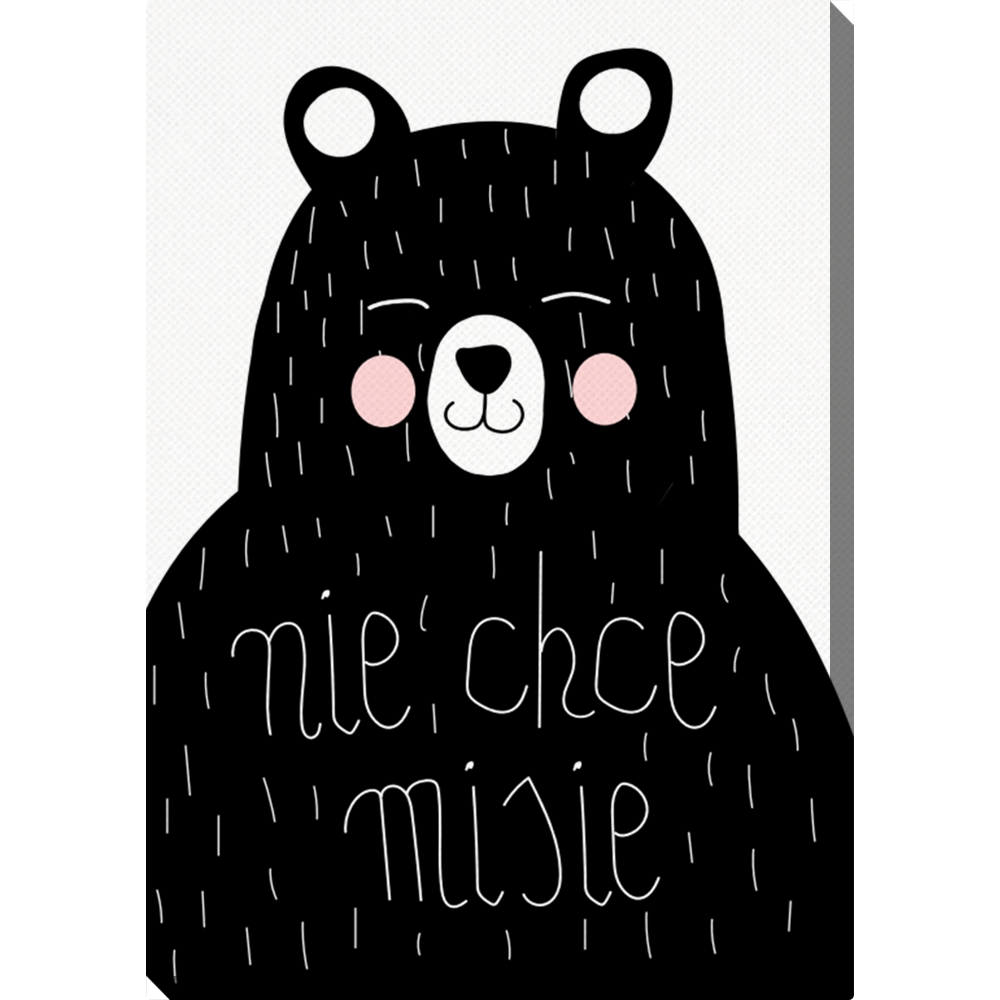 Obraz 20x30 cm - Nie chce misie