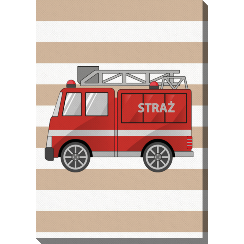 Obraz 40x50 cm - Wóz strażacki