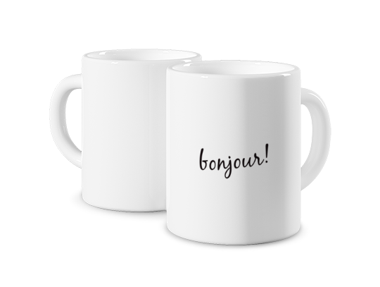 Kubek magiczny z nadrukiem - Bonjour