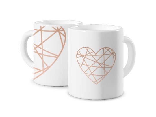 Kubek magiczny z nadrukiem - Heart Gold