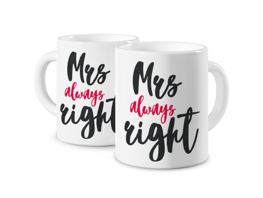 Kubek z nadrukiem - Mrs. Always Right