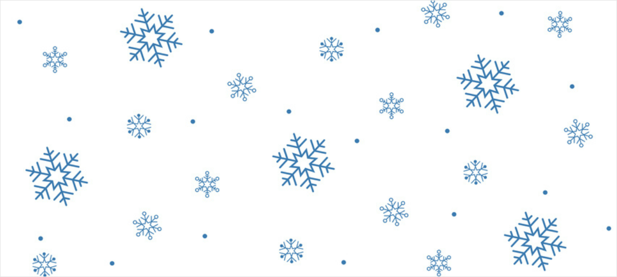 Kubek z nadrukiem - Płatki śniegu niebieskie