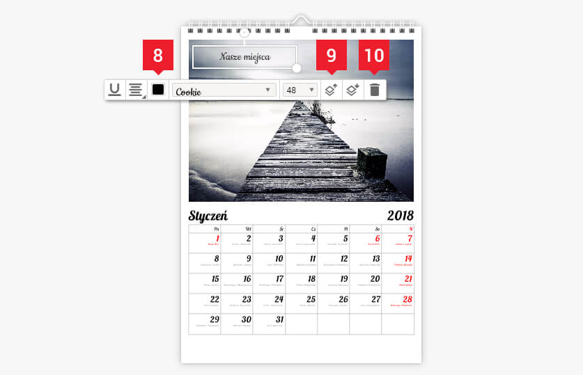 projektowanie fotokalendarza
